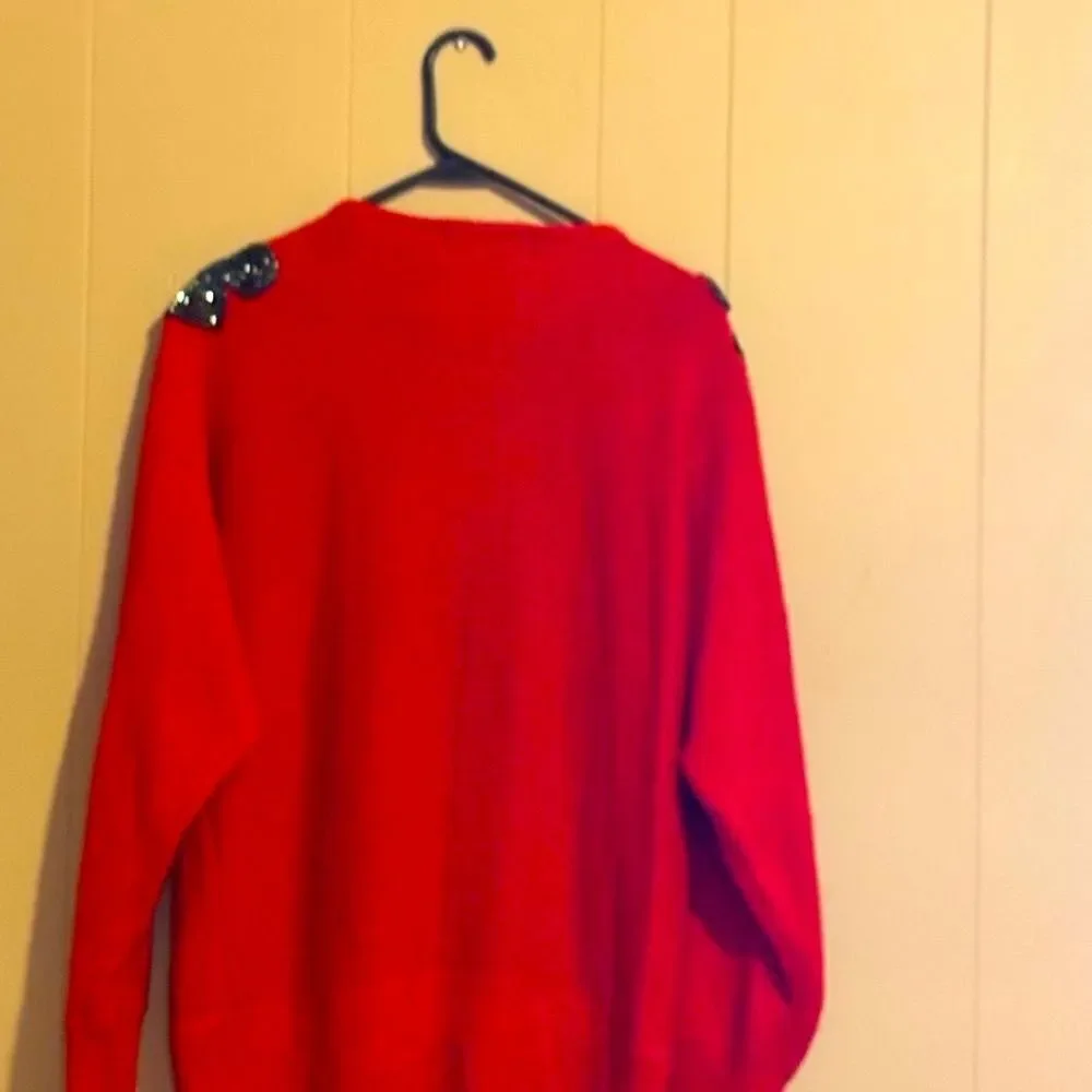VTG ANGORA SILK WOOL Blend 24w Embellished Sweater  ‎ DIANA MARCOS W Avant-Garde - Picture 2 of 7